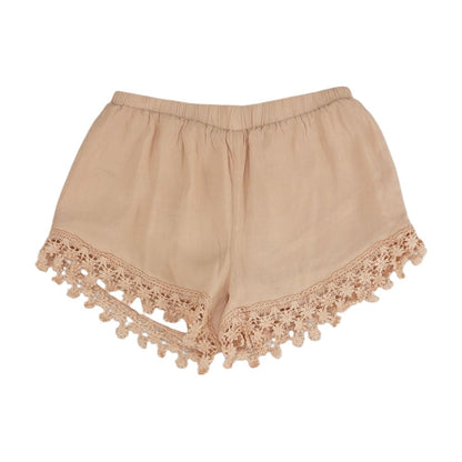 Pink Solid Shorts