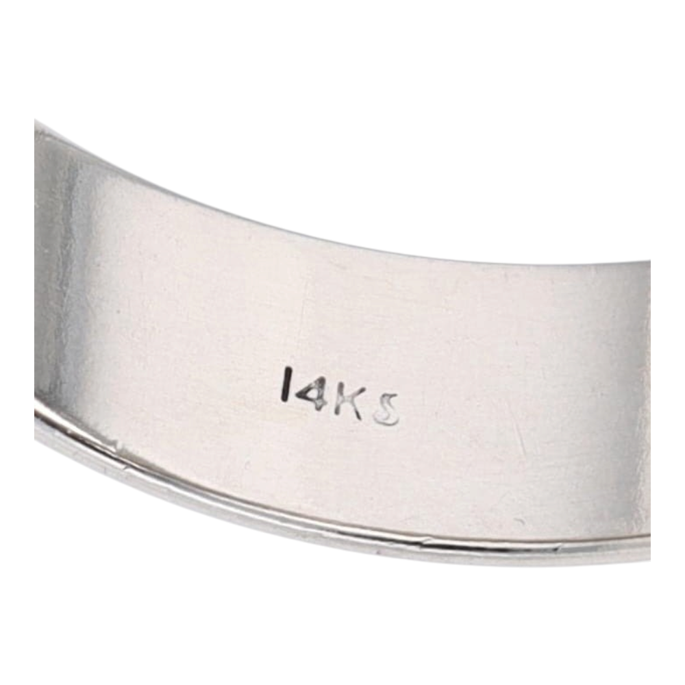 14K White Gold Band
