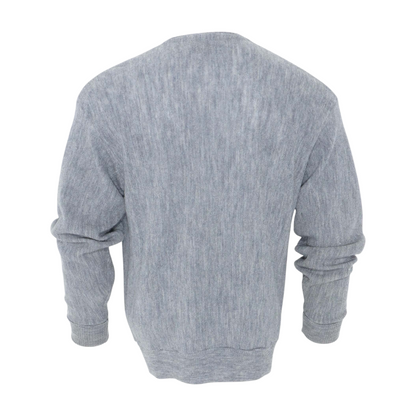 Gray Solid Cardigan Sweater