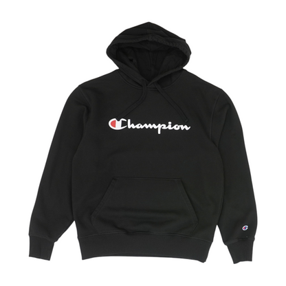 Black Solid Hoodie Pullover
