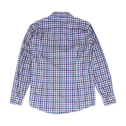 Purple Plaid Long Sleeve Button Down