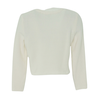 White Cardigan Sweater
