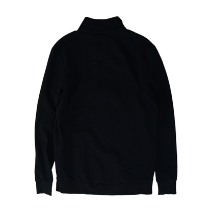 Black Solid 1/4 Zip Pullover