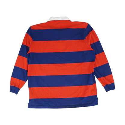 Red Striped Long Sleeve Polo