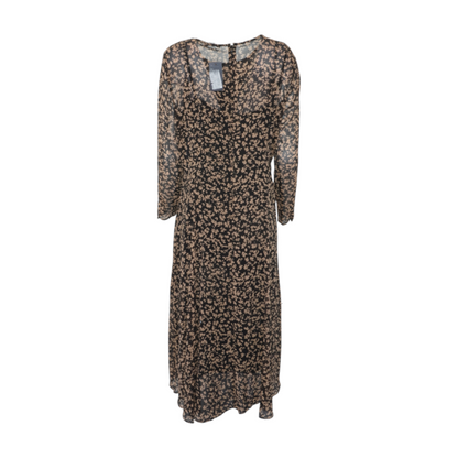 Black Floral Midi Dress