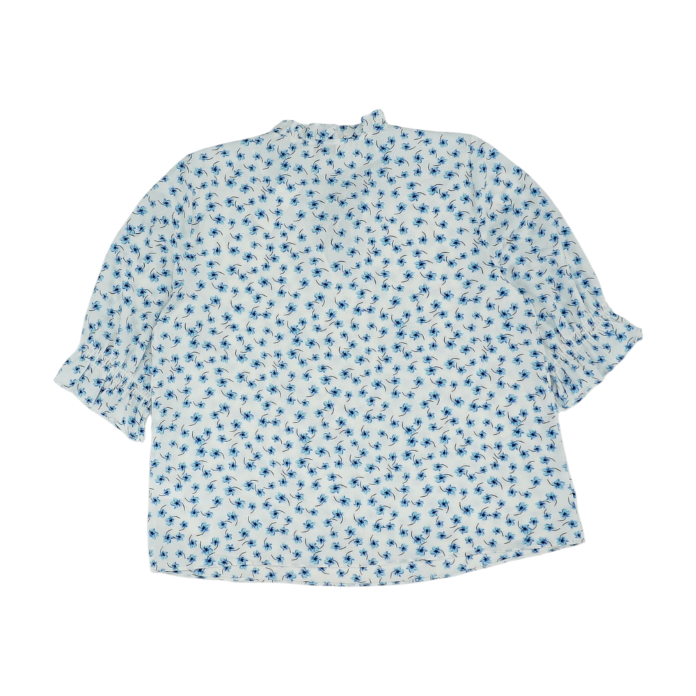 White Floral Blouse