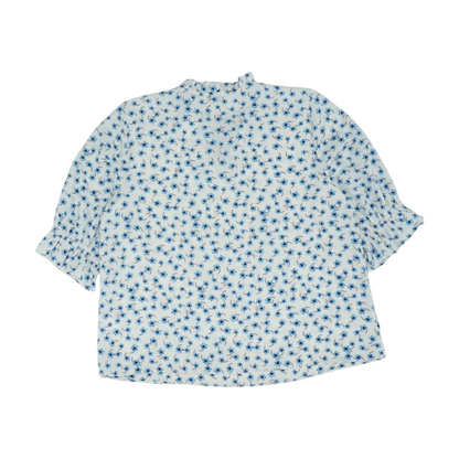 White Floral Blouse