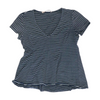 Navy Petite Striped Blouse
