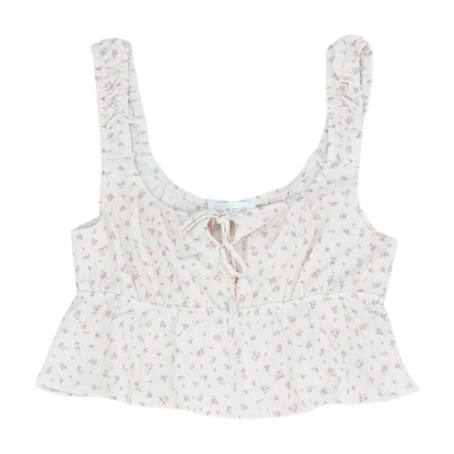 Pink Floral Cropped Blouse
