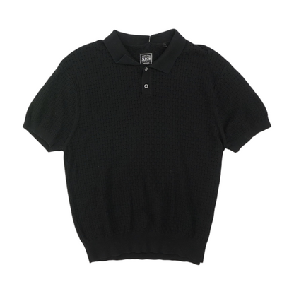 Black Solid Short Sleeve Polo