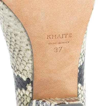 90mm Python-Effect Leather Pumps