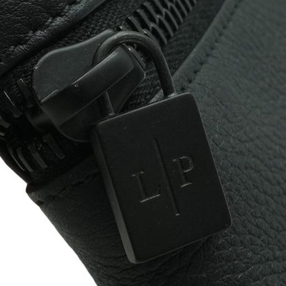 Black Grained Calfskin Leather Pouch