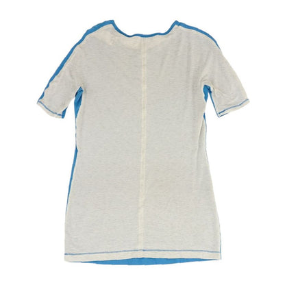 Blue Color Block Crewneck T-Shirt