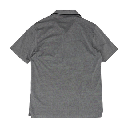 Gray Solid Short Sleeve Polo