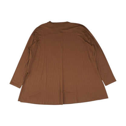 Brown Solid Long Sleeve Blouse