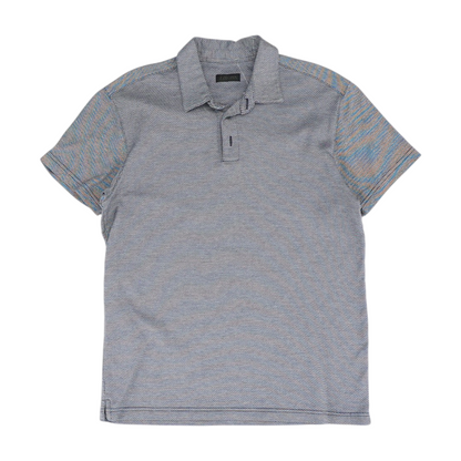 Navy Check Short Sleeve Polo