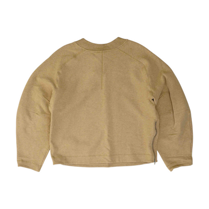 Beige Solid Sweatshirt Pullover
