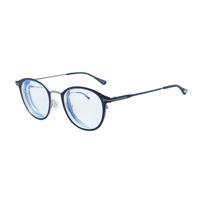 Navy TF 5528-B Round Prescription Eyewear