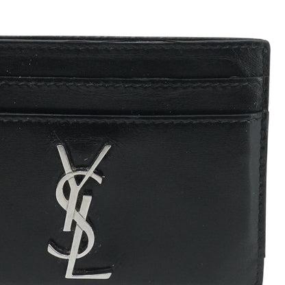 Cassandre Card Case in Smooth Black Leather