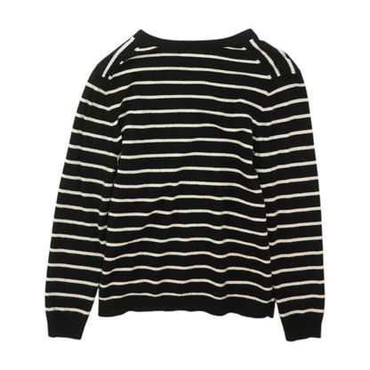 Black Striped Pullover Sweater