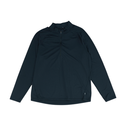 Black Solid 1/4 Zip Pullover