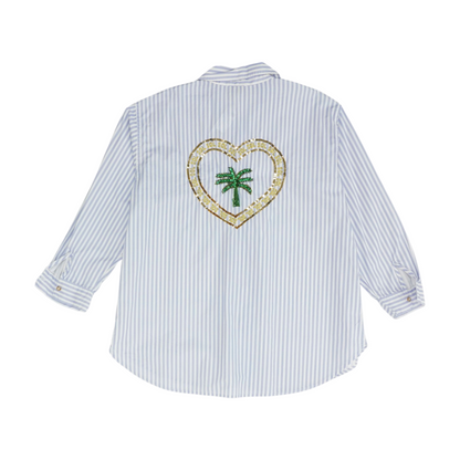 Purple Striped Button Down