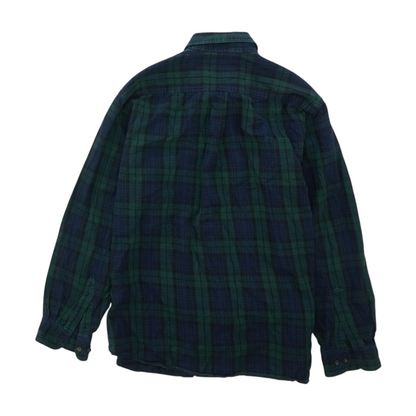 Navy Plaid Flannel Button Down