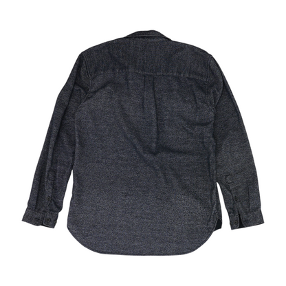 Navy Solid Flannel Button Down