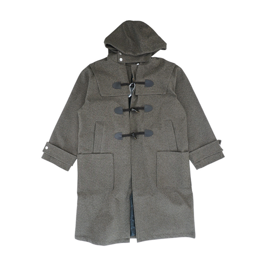 Brown Plus Striped Coat