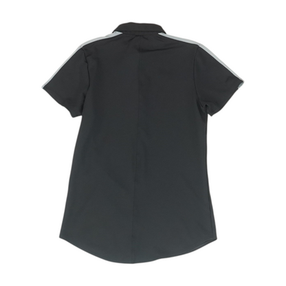 Black Solid Short Sleeve Polo