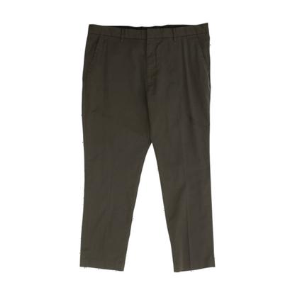 Brown Striped Regular Pants