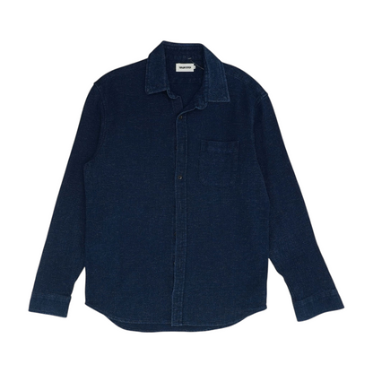 Navy Check Long Sleeve Button Down