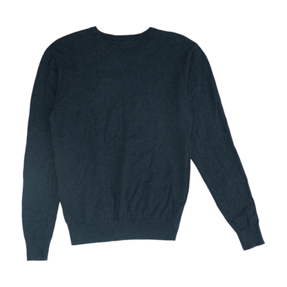 Gray Solid Pullover Sweater