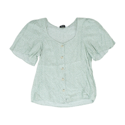Green Floral Blouse