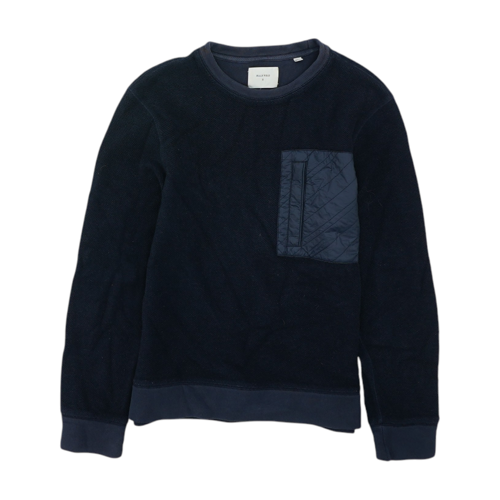 Navy Solid Sweatshirt Pullover