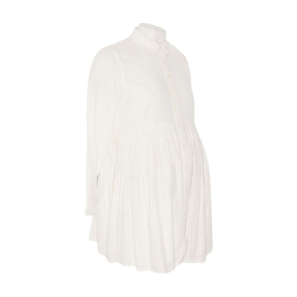 White Maternity Button Down