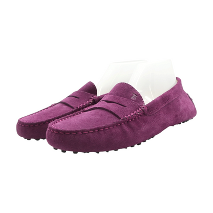 Purple Gommino Loafers in Suede