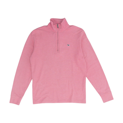 Pink Striped 1/4 Zip Pullover