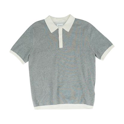 Gray Solid Short Sleeve Polo
