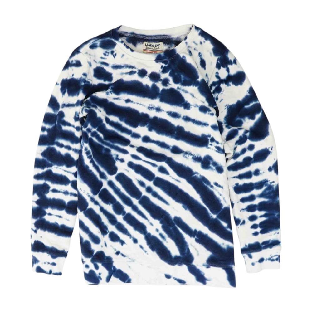 Blue Tie-Dye Sweatshirt Pullover