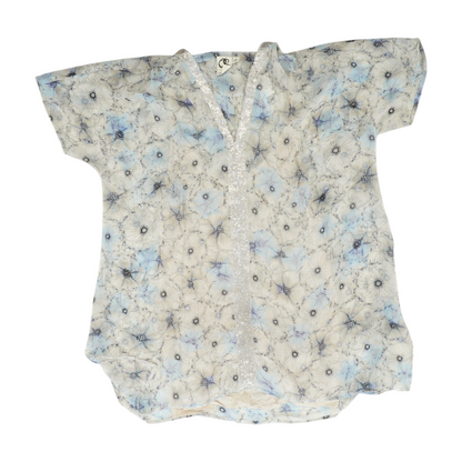 Blue Floral Blouse