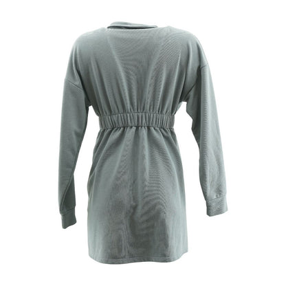 Gray Solid Mini Dress