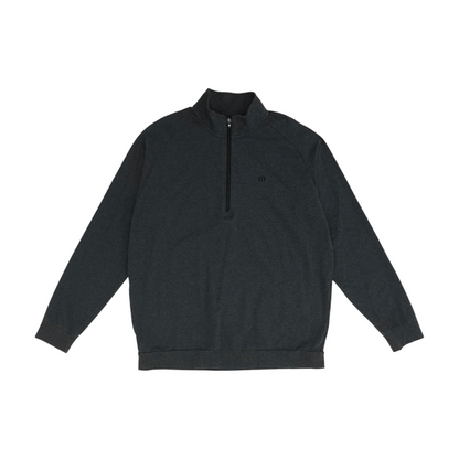 Gray Solid 1/4 Zip Pullover