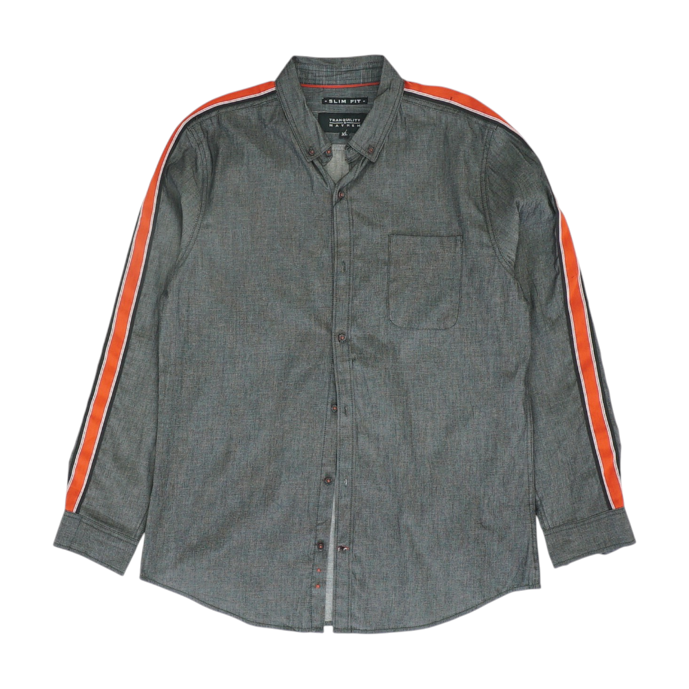 Black Solid Long Sleeve Button Down