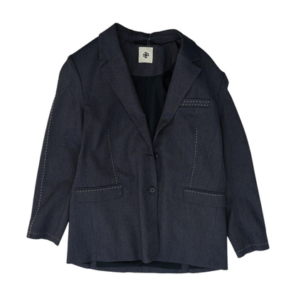Blue Solid Blazer