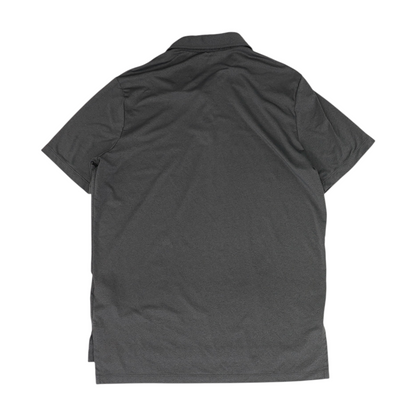 Gray Solid Short Sleeve Polo