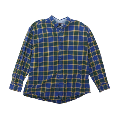 Blue Plaid Flannel Button Down