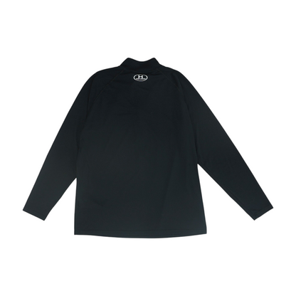 Black Solid 1/4 Zip Pullover