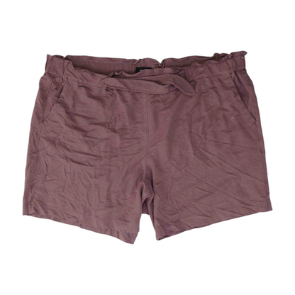 Mauve Plus Size Solid Casual Shorts