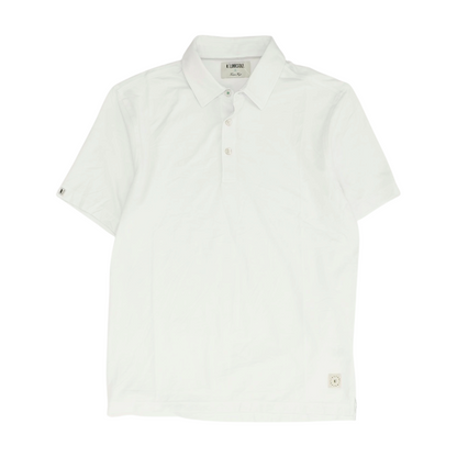 White Solid Short Sleeve Polo